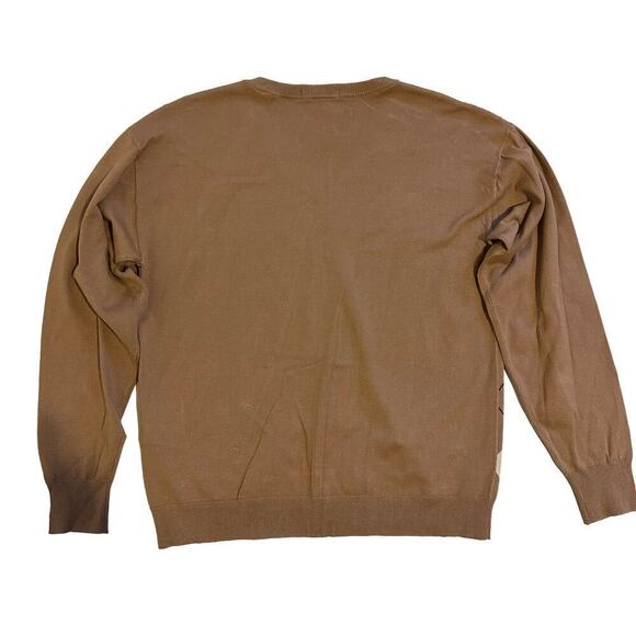 NWT Designers Remix Girls Mandy Argyle Sweater Geometric Beige Size 12 - Picture 3 of 8